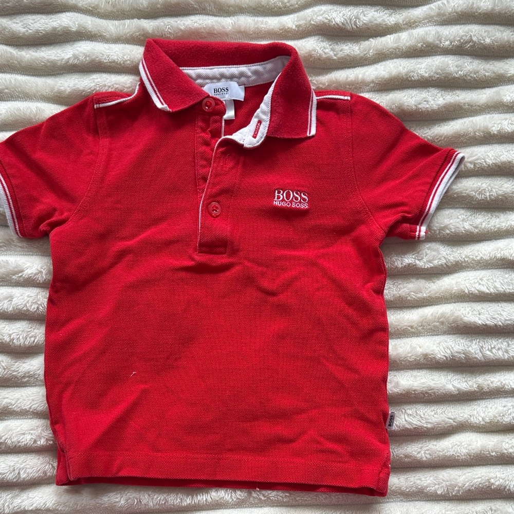 SOLD Boss Kids Classic Red Polo Shirt